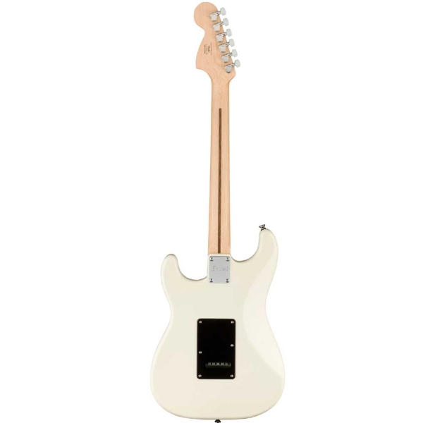 Fender Squier Affinity Series Stratocaster Indian Laurel Fingerboard HH 6 String Electric Guitar with Gig Bag BPG Olympic White 0378051505