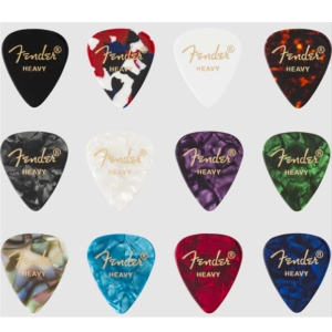 Fender 351 Celluloid Medley Heavy 12 Pcs Players Pack Picks 980300500