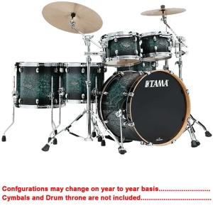 Tama Starclassic Performer MBS52RZBNS-MSL Maple-Birch 6 Pcs 22" Drum Shell Pack Lacquer Finish Molten Steel Blue Burst MBS52RZS-MSL + MBSS55-MSL