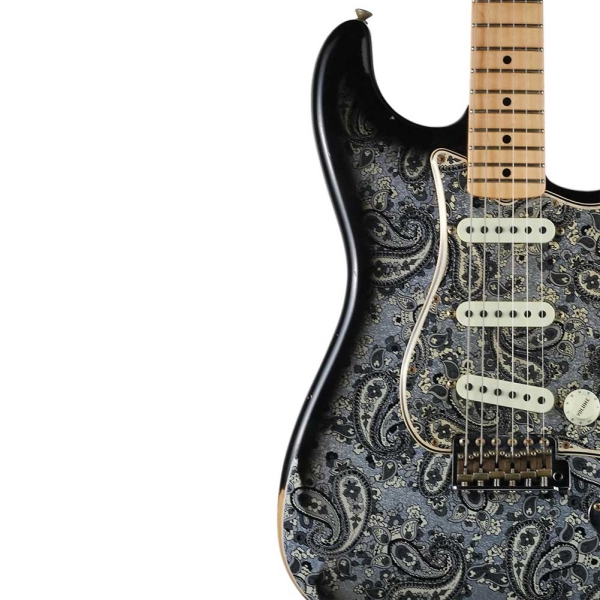 Fender American 1968 Black Paisley RELIC Stratocaster Custom Shop 2018 Limited Series Maple Fingerboard SSs Electric Guitar Black Paisley 9235000743