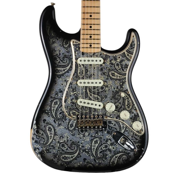 Fender American 1968 Black Paisley RELIC Stratocaster Custom Shop 2018 Limited Series Maple Fingerboard SSs Electric Guitar Black Paisley 9235000743