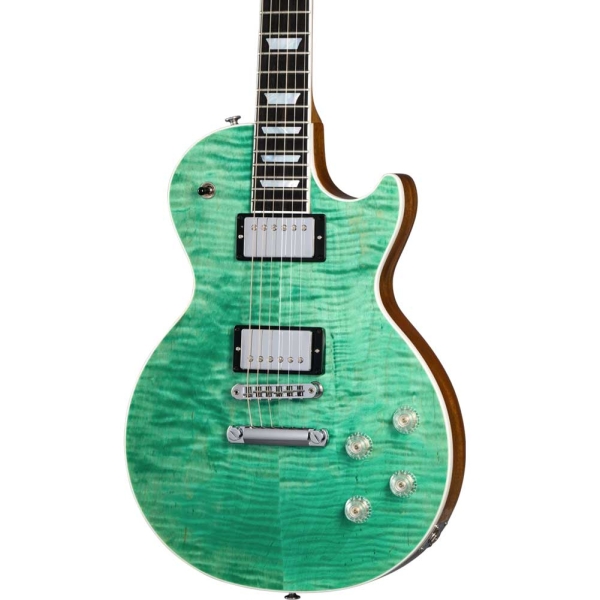 Gibson Les Paul Modern Figured Electric Guitar with Hardcase Seafoam Green LPM01SFCH1