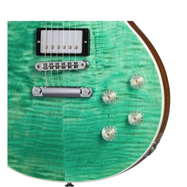 Gibson Les Paul Modern Figured Electric Guitar with Hardcase Seafoam Green LPM01SFCH1