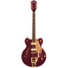 Gretsch Electromatic™ Pristine LTD Dark Cherry Metallic Center Block Double-Cut with Bigsby® Laurel Fingerboard Semi-Hollowbody Electric Guitar with P-90E Pickups 2508630539