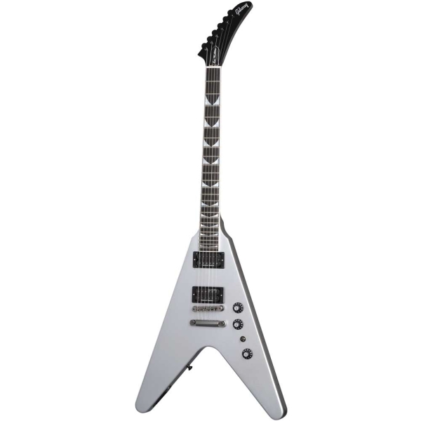 Gibson Dave Mustaine Flying V EXP Electric Guitar Hardshell Case Silver Metallic DSVX00S1BC1