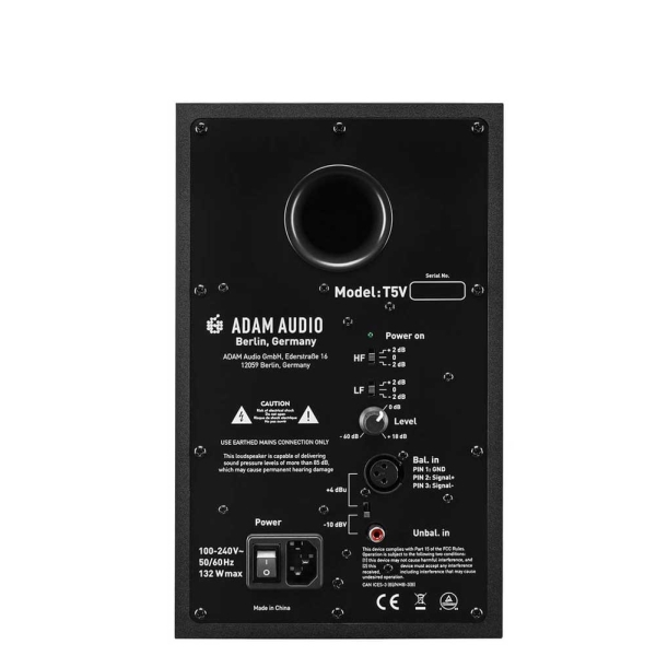 Adam Audio T5V Nearfield Powered Studio Monitor 2-way 5 inch woofer Each