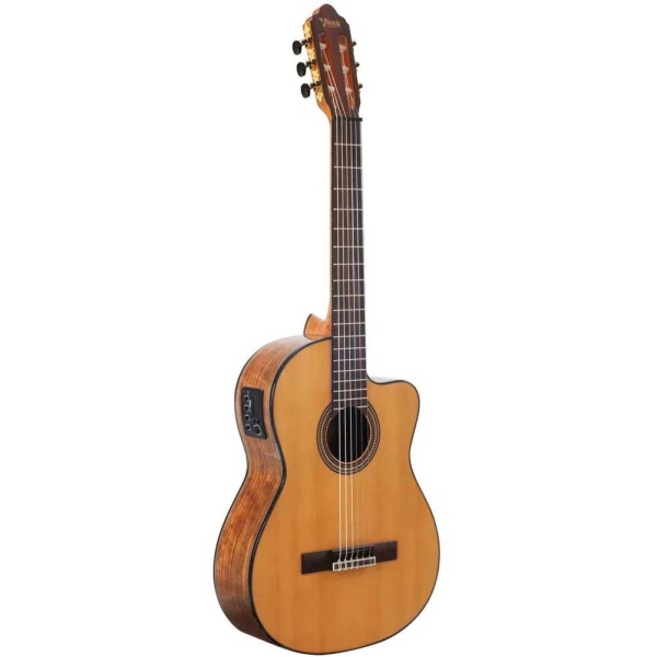 Valencia VC574CE Nat 4/4 size 560 series Classical Guitar Cutway Electronics with Truss Rod