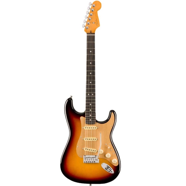 Fender American Ultra II Stratocaster Ebony Fingerboard SSS Noiseless Pickups with Deluxe Molded Hardshell Case Ultraburst 0119141712