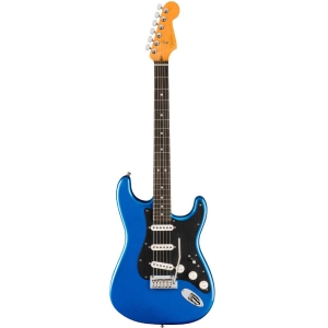 Fender American Ultra II Stratocaster Ebony Fingerboard SSS Noiseless Pickups with Deluxe Molded Hardshell Case Noble Blue 0119141776