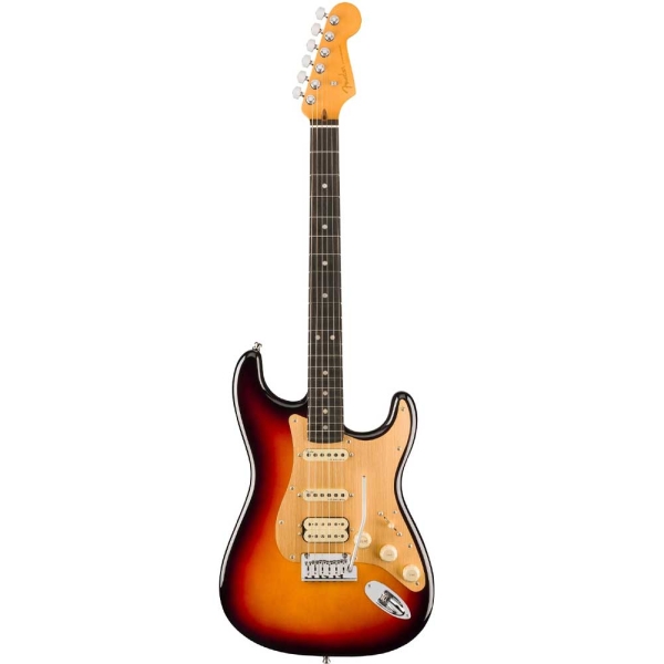 Fender American Ultra II Stratocaster Ebony Fingerboard HSS Noiseless Pickups with Deluxe Molded Hardshell Case Ultraburst 0119151712