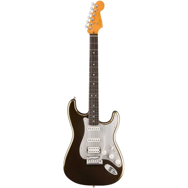 Fender American Ultra II Stratocaster Ebony Fingerboard HSS Noiseless Pickups with Deluxe Molded Hardshell Case Texas Tea 0119151790