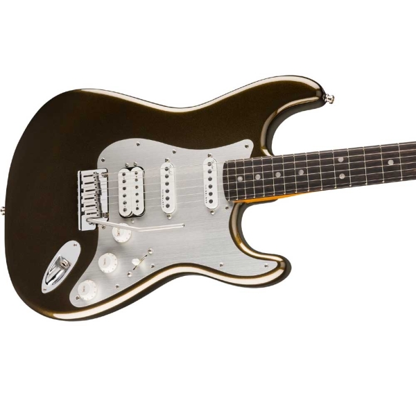 Fender American Ultra II Stratocaster Ebony Fingerboard HSS Noiseless Pickups with Deluxe Molded Hardshell Case Texas Tea 0119151790