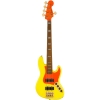 Fender MonoNeon Jazz Bass V Roasted Maple Fingerboard HH pickups with Deluxe Gig Bag Neon Yellow and Orange Finish 5 String Bass Guitar 0149400386