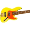 Fender MonoNeon Jazz Bass V Roasted Maple Fingerboard HH pickups with Deluxe Gig Bag Neon Yellow and Orange Finish 5 String Bass Guitar 0149400386