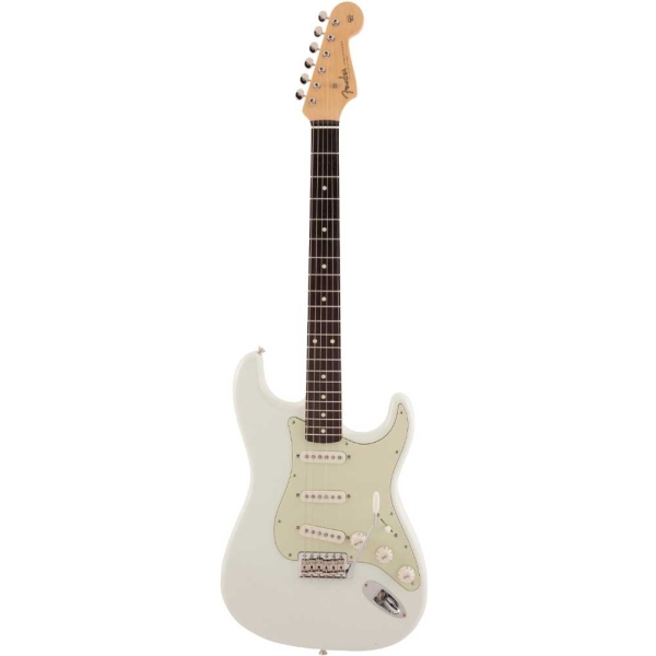 Fender Japanese Traditional 60s Stratocaster Rosewood Fingerboard SSS Electric Guitar with Gig Bag Olympic White 5361200305