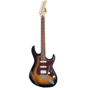 Cort G115SE 2TS 2-Tone Sunburst Rosewood-Jatoba Fingerboard HSS Electric Guitar 6 Strings with Gig Bag