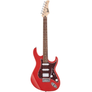 Cort G115SE CRD Crimson Red Rosewood-Jatoba Fingerboard HSS Electric Guitar 6 Strings with Gig Bag