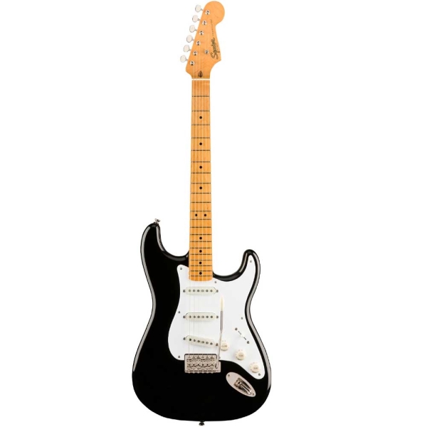 Fender Squier Classic Vibe 50s Stratocaster Maple Fingerboard SSS Electric Guitar with Gig Bag Black 0374005506