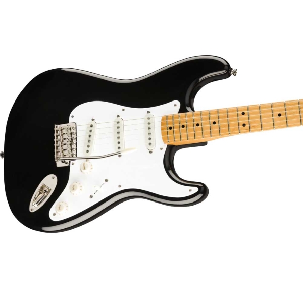 Fender Squier Classic Vibe 50s Stratocaster Maple Fingerboard SSS Electric Guitar with Gig Bag Black 0374005506