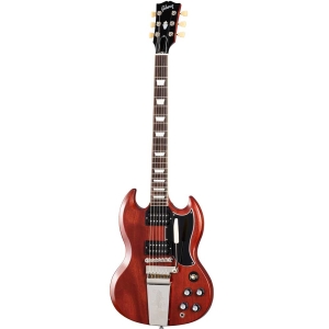 Gibson SG Standard '61 Faded Maestro Vibrola Vintage Cherry Electric Guitar with Hardcase SG61VF00AYNH1