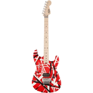 EVH Wolfgang Special Satin Striped Red White Black H Maple Fingerboard Electric Guitar 5107902503