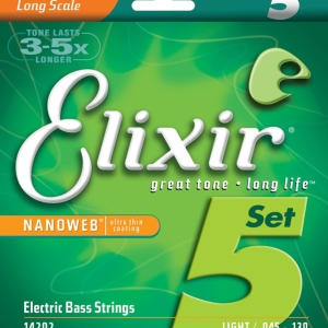 Elixir Nanoweb 5 String Bass LightLong Scale 45-130 ELX 14202