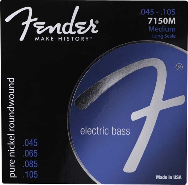 Fender Bass Guitar Pure Nickel Roundwound 45-100 Strings 7150ML